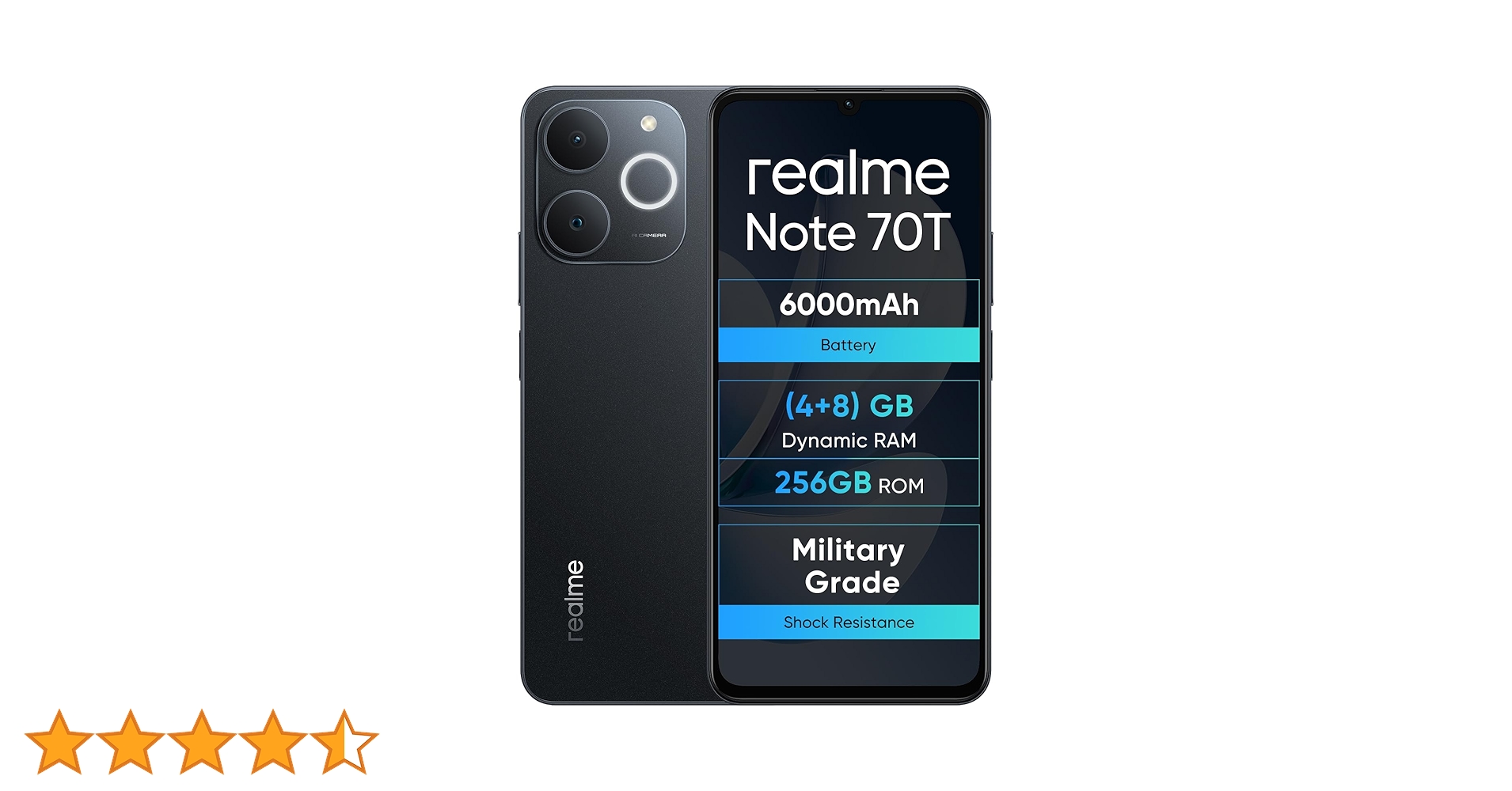 realme Note 70T 4 + 256 GB Eye Comfort Display 6.75 Inch 90 Hz